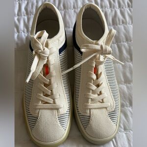 Rothy’s Cream & Navy Casual Sneakers 7